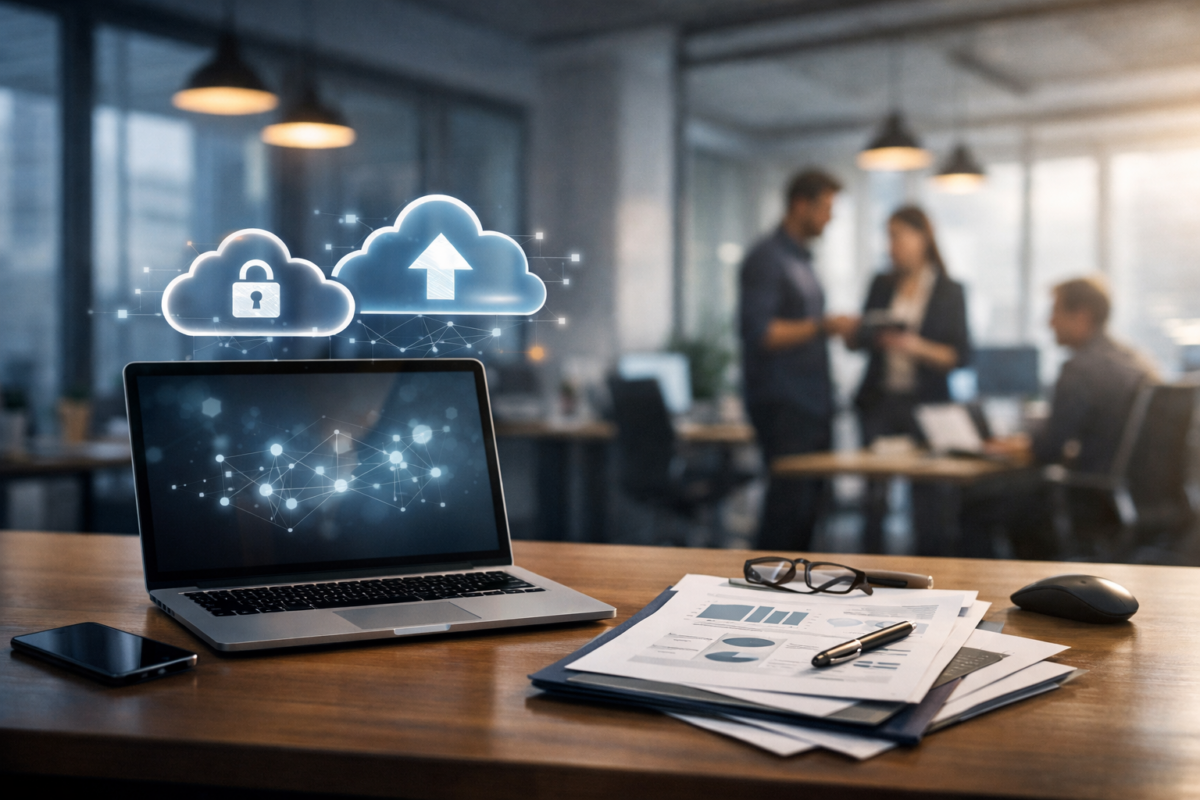 Ilustrație workstation privind Abonamente Office 365 și productivitate echipă