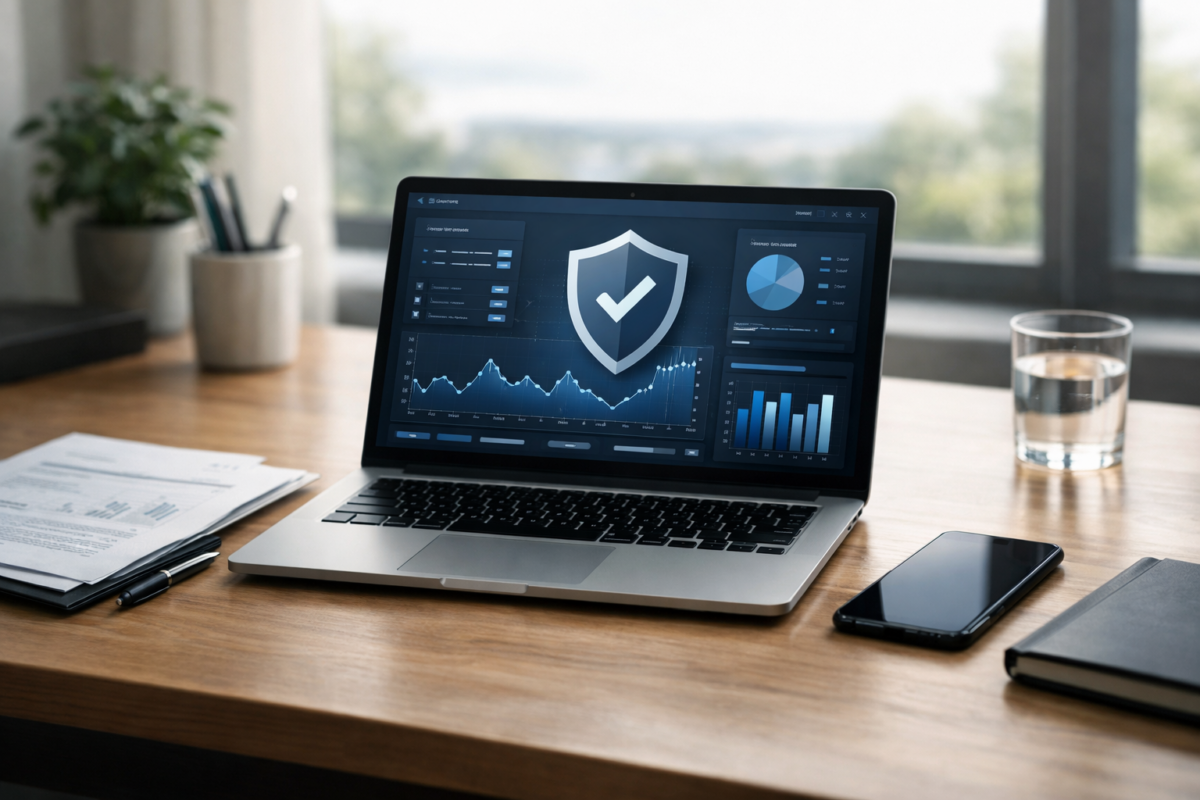 Laptop cu interfață de securitate activă și scanare Antivirus & Securitate