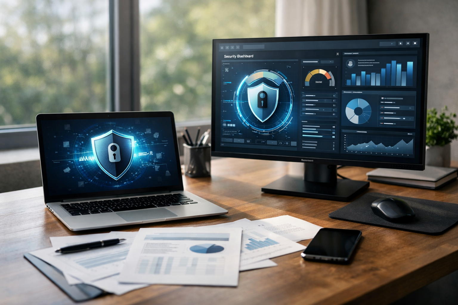 Antivirus & Securitate pe stație de lucru business, protecție în straturi