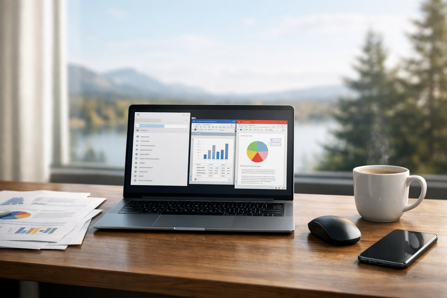 licente 4 in 1 - workstation modern cu laptop si documente pentru instalare si activare software